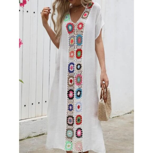 Other - Swim Cover Up White Crochet Dress NEW - Only 1 Avail 🤍💦